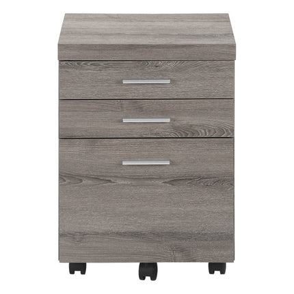 25" Gray Particle Board Filing Cabinet With Drawers HomeRoots