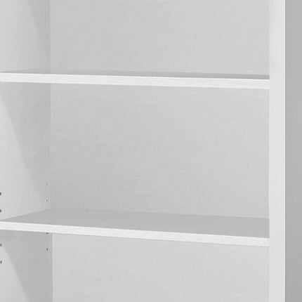 White Wood Adjustable Four Tier Bookcase HomeRoots