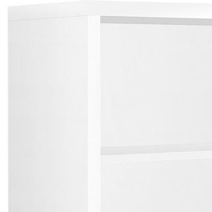 White Wood Adjustable Four Tier Bookcase HomeRoots