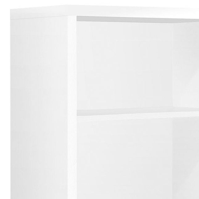 Taupe Wood Four Tier Bookcase HomeRoots