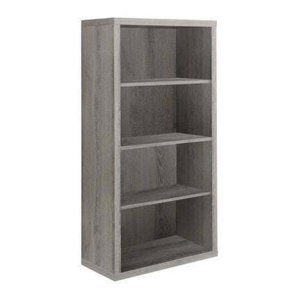White Wood Adjustable Four Tier Bookcase HomeRoots
