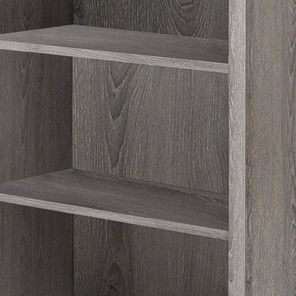 White Wood Adjustable Four Tier Bookcase HomeRoots