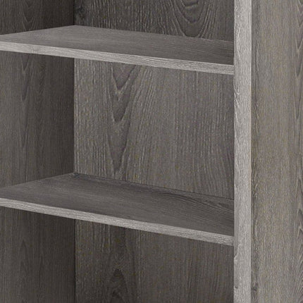 White Wood Adjustable Four Tier Bookcase HomeRoots