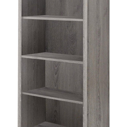 White Wood Adjustable Four Tier Bookcase HomeRoots