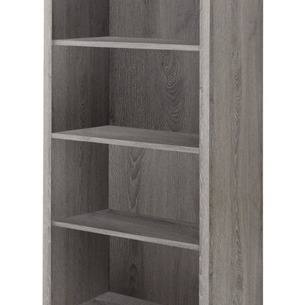White Wood Adjustable Four Tier Bookcase HomeRoots