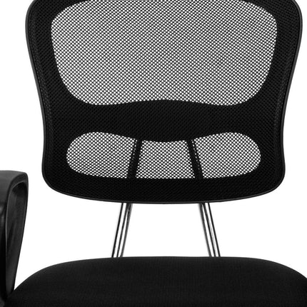 Black Adjustable Height Swivel Rolling Office Chair HomeRoots