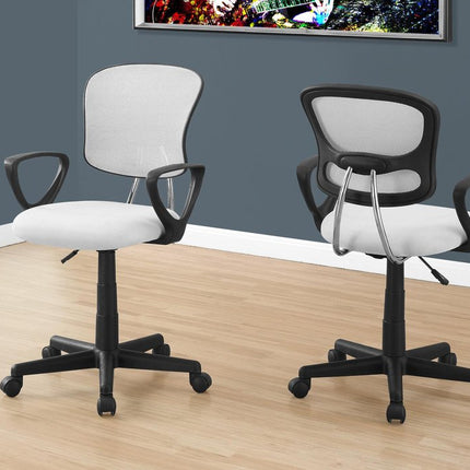 Black Adjustable Height Swivel Rolling Office Chair HomeRoots