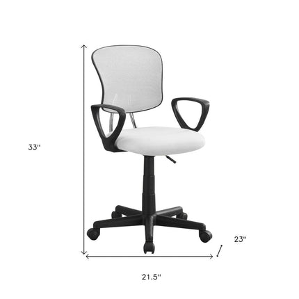 Black Adjustable Height Swivel Rolling Office Chair HomeRoots