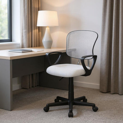 Black Adjustable Height Swivel Rolling Office Chair HomeRoots