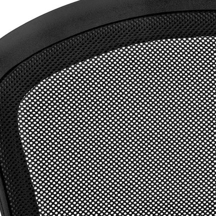 Black Polyester Seat Swivel Adjustable Task Chair Mesh Back Plastic Frame HomeRoots