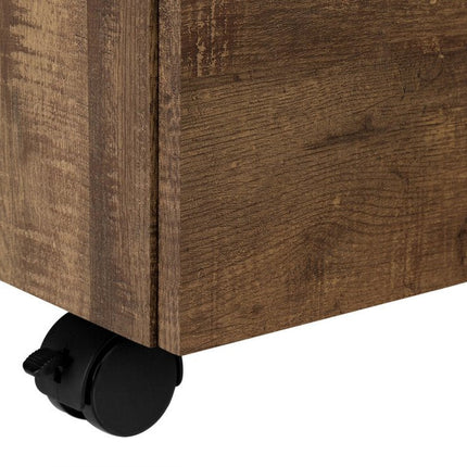 25" Brown Particle Board and Wood Filing Cabinet With Drawers HomeRoots
