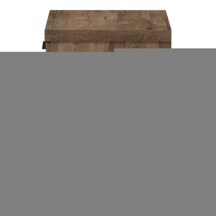 25" Brown Particle Board and Wood Filing Cabinet With Drawers HomeRoots