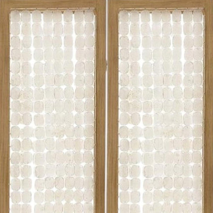 71" Clear Folding Three Panel Screen Room Divider HomeRoots
