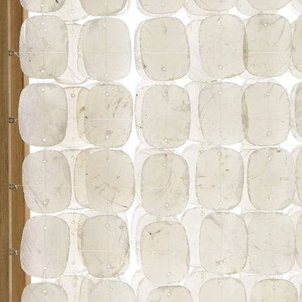 84" Clear Capiz Mother of Pearl Folding Three Panel Screen Room Divider HomeRoots