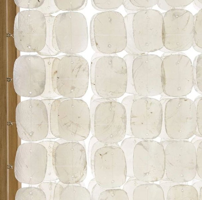 84" Clear Capiz Mother of Pearl Folding Three Panel Screen Room Divider HomeRoots