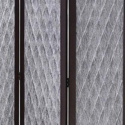 70" Brown Folding Three Panel Screen Room Divider HomeRoots