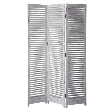 71" White Folding Three Panel Screen Room Divider HomeRoots