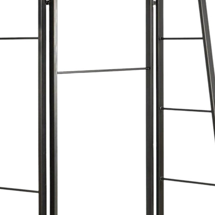 72" Gray Iron Folding Three Panel Screen Room Divider HomeRoots