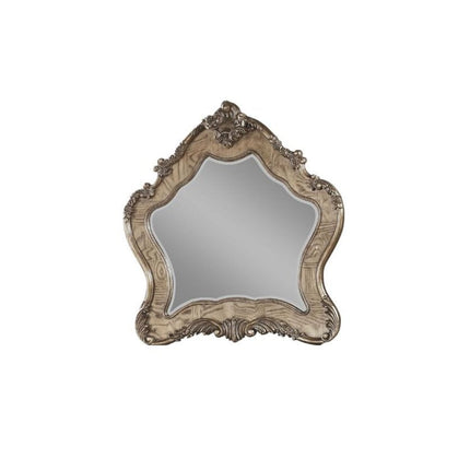 48" Oak Abstract Wood Framed Mounted Dresser Mirror HomeRoots