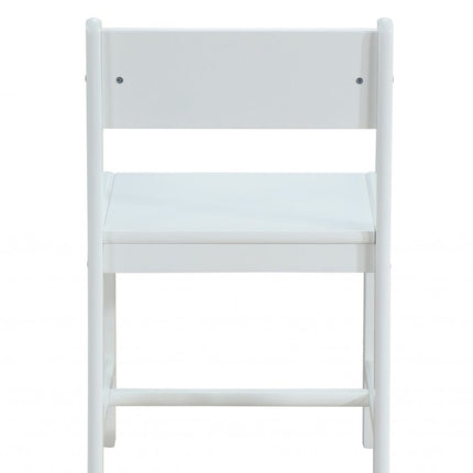 White Wood Stationary Desk Chair HomeRoots