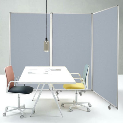 71" Gray Iron Folding Three Panel Screen Room Divider HomeRoots