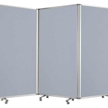 71" Gray Iron Folding Three Panel Screen Room Divider HomeRoots