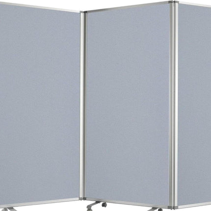71" Gray Iron Folding Three Panel Screen Room Divider HomeRoots