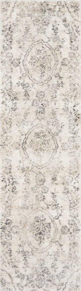 9' X 13' Gray And Tan Floral Distressed Area Rug HomeRoots