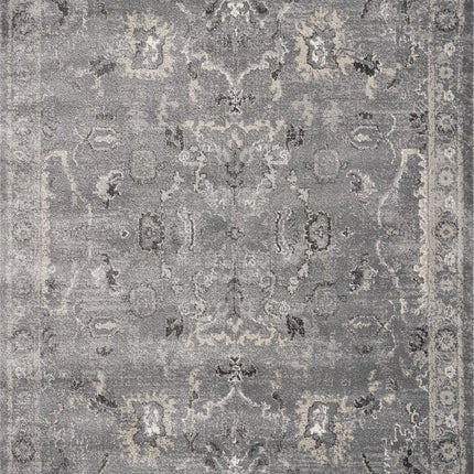 9' X 13' Gray And Light Gray Floral Medallion Area Rug HomeRoots