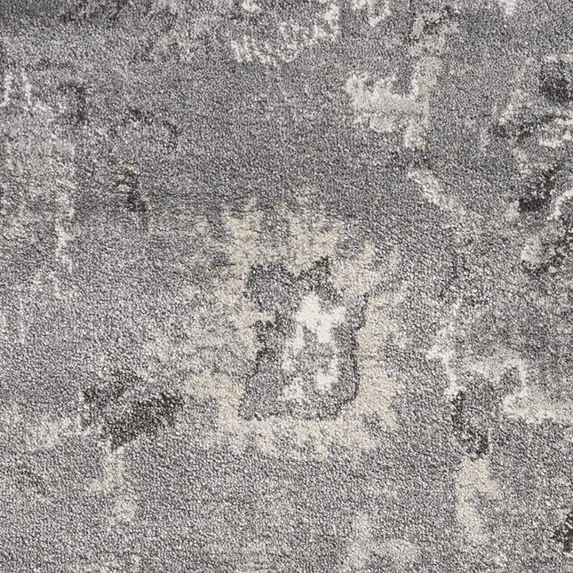 9' X 13' Gray And Light Gray Floral Medallion Area Rug HomeRoots