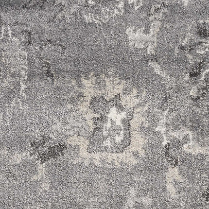 9' X 13' Gray And Light Gray Floral Medallion Area Rug HomeRoots