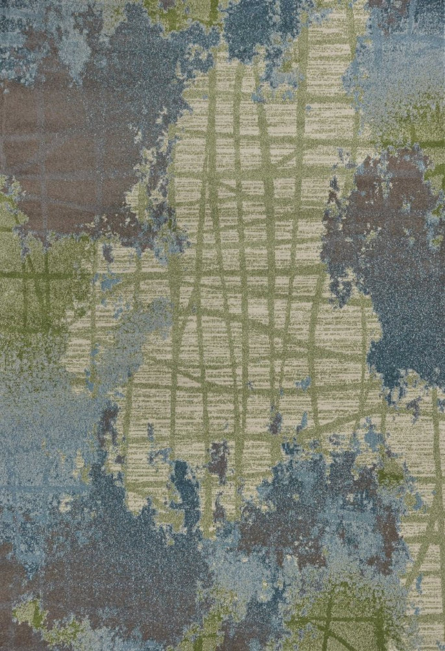 10' X 13' Blue and Green Abstract Area Rug HomeRoots