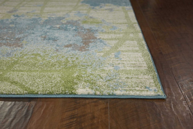 10' X 13' Blue and Green Abstract Area Rug HomeRoots