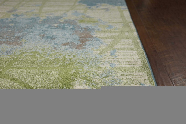 10' X 13' Blue and Green Abstract Area Rug HomeRoots