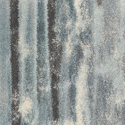9' X 13' Teal Blue And White Abstract Area Rug HomeRoots