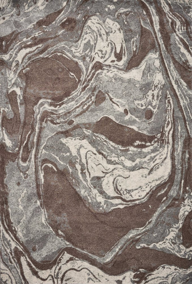 9' X 13' Brown And Ivory Abstract Area Rug HomeRoots