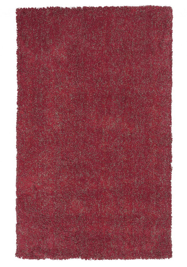 9' X 13' Red Shag Hand Woven Area Rug HomeRoots