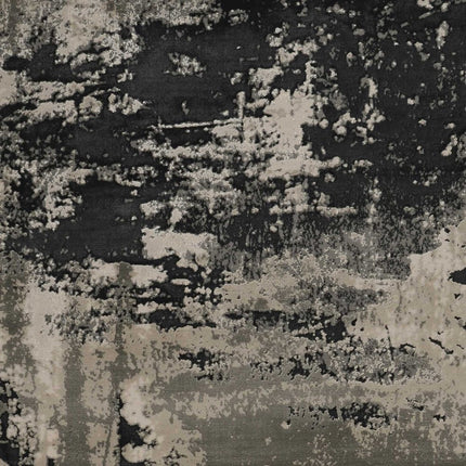 10' X 13' Black And Silver Abstract Area Rug HomeRoots