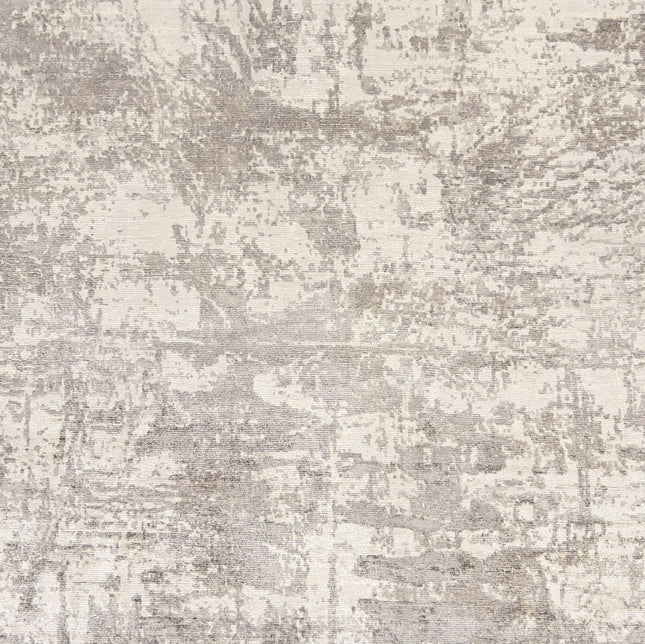 9' X 13' Beige And Ivory Abstract Hand Loomed Area Rug HomeRoots