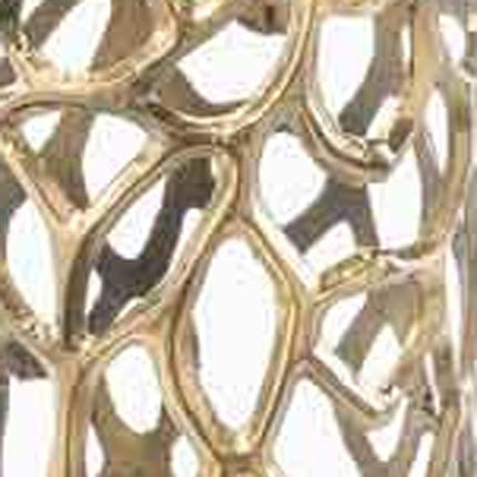 32" Aluminum Silver Twigs Cylinder Floor Vase HomeRoots