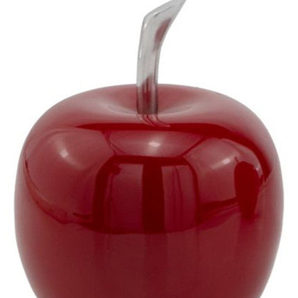 6" Red Aluminum Decorative Apple Tabletop Sculpture HomeRoots