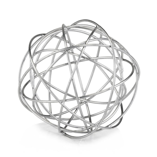 7" X 7" X 7" Silver Large Wire Sphere HomeRoots