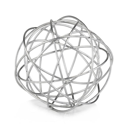 7" X 7" X 7" Silver Large Wire Sphere HomeRoots