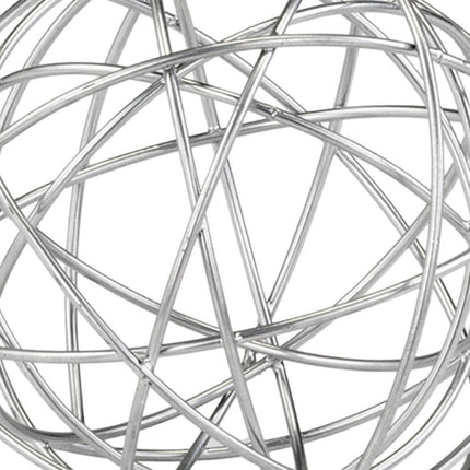 7" X 7" X 7" Silver Large Wire Sphere HomeRoots