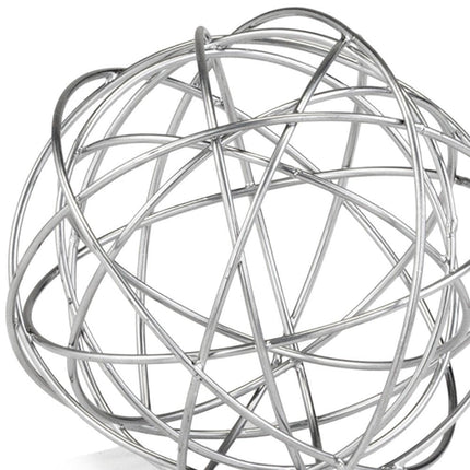 7" X 7" X 7" Silver Large Wire Sphere HomeRoots