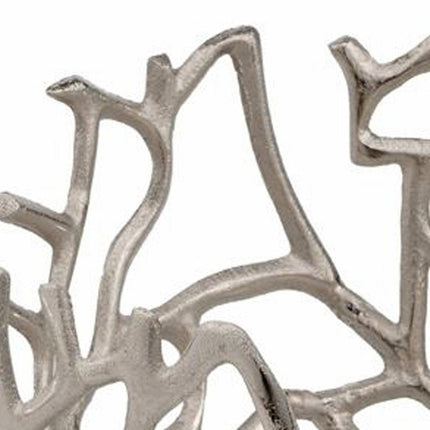 15" Silver Aluminum Twigs Centerpiece Bowl HomeRoots