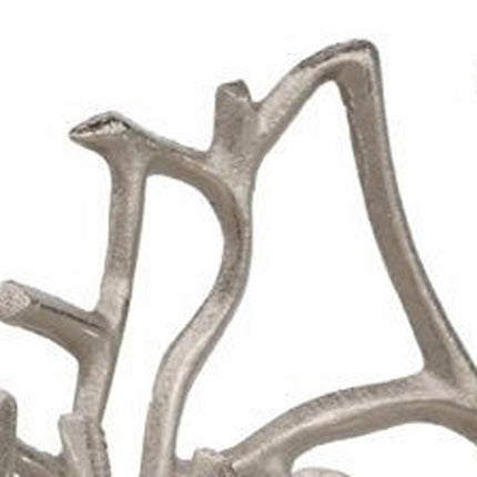 15" Silver Aluminum Twigs Centerpiece Bowl HomeRoots