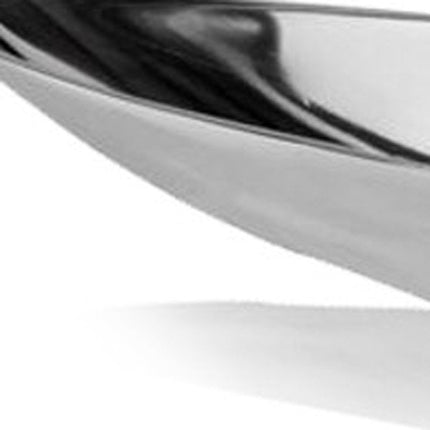 32" Contempo Shiny Silver Long Boat Tray HomeRoots