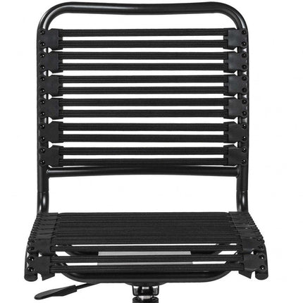 Black Adjustable Swivel Bungee Rolling Office Chair HomeRoots