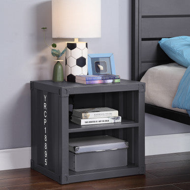 ACME 35922 Cargo Nightstand, Gunmetal ACME Furniture